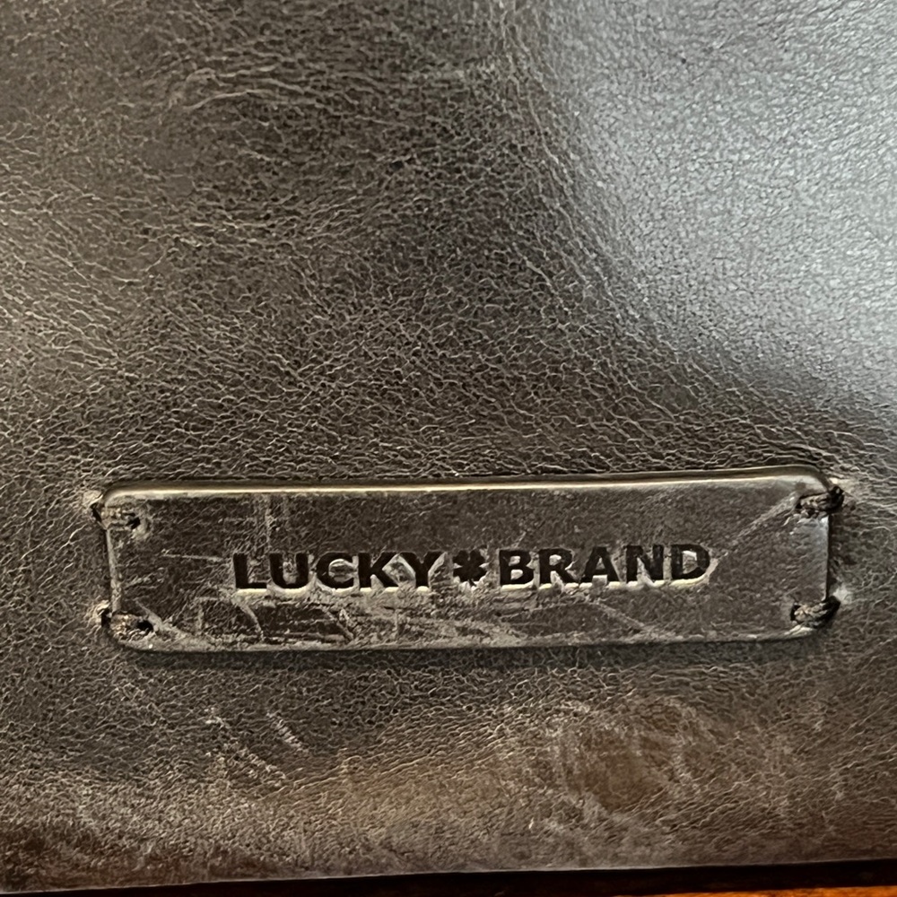 Lucky Brand Black Studded Tote with Braided Detail - Picture 12 of 12